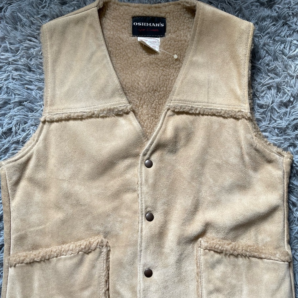 Vintage Oshman’s 100% Genuine Leather Vest Medium